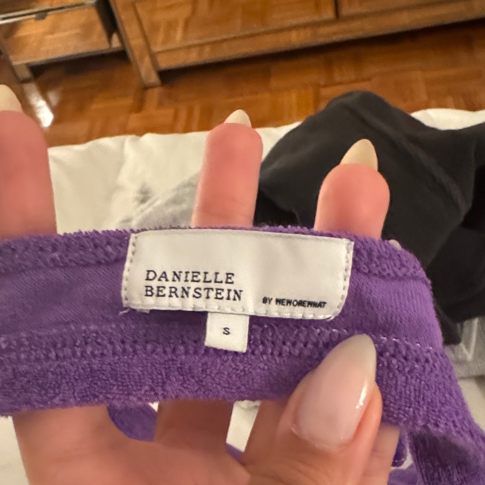 Danielle Bernstein x WWW Purple Women's Two-Piece Sleep Set - Bralette & Shorts - Picture 3 of 3